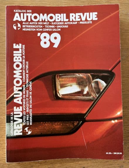 1989  Hallwag AG Automobil Revue Automobile   #  84 German- French  World Car Catalogue & Specs
