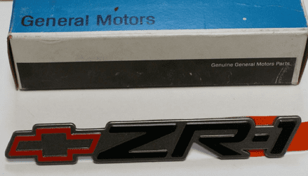 1990-91 C4 Corvette,ZR1 Rear Bumper Emblem,GM 10146448,New