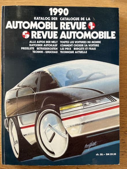 1990 Hallwag AG Automobil Revue Automobile   #  85 German- French  World Car Catalogue & Specs
