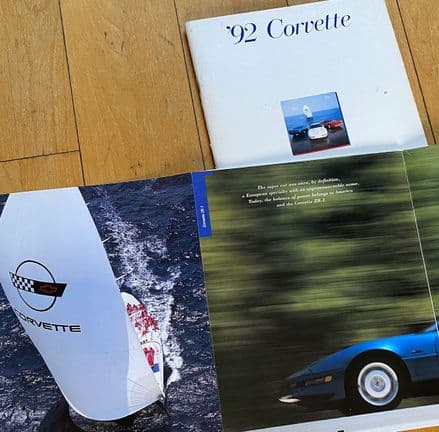 1992 C4  Corvette 48-pages + 1 gatefold   Sales Brochure   featuring  "Americas Cup" sponsorship