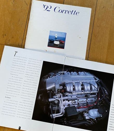 1992 C4  Corvette 48-pages + 1 gatefold   Sales Brochure   featuring  "Americas Cup" used imperfect
