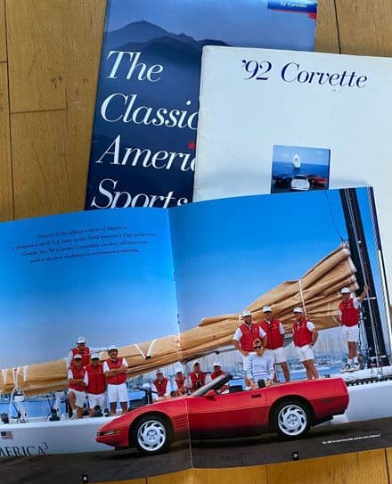 1992 C4  Corvette 48-pages + 1 gatefold   Sales Brochure   in original envelope  "Americas Cup"