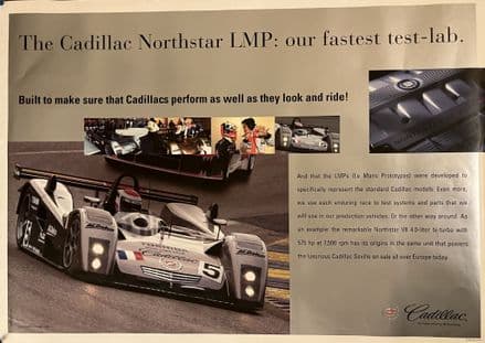 2001 Cadillac Northstar LMP  #5  GM LE MANS 24hr poster  24"x 33" 61x84 cm