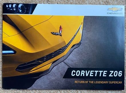 2015  C7 ZO6 8-page  fold-out  Corvette  Chevrolet  Europe full colour brochure B15