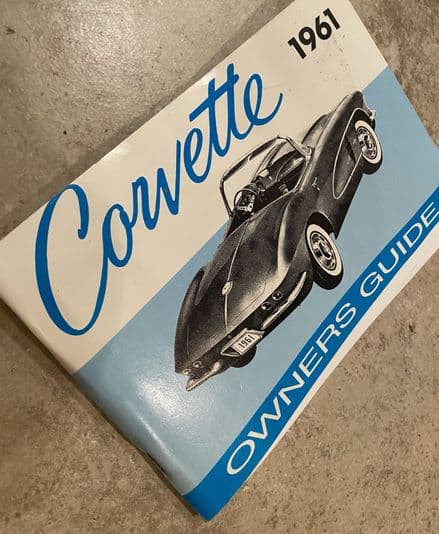 GM OEM 1961 Corvette Owner's Guide  OM-61 Reprint