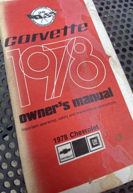 GM OEM 1978 Corvette Owner's Manual    OM-78  used