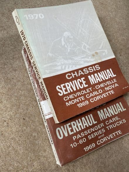 GM  OEM Service  & Overhaul Manual Set 1969 C3 Corvette ST-130-71, ST131-70