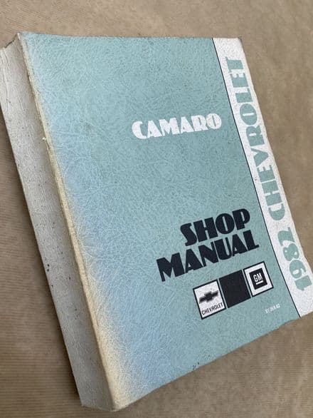 GM  OEM Shop Manual 1982 Chevrolet Camaro  -ST-368-82