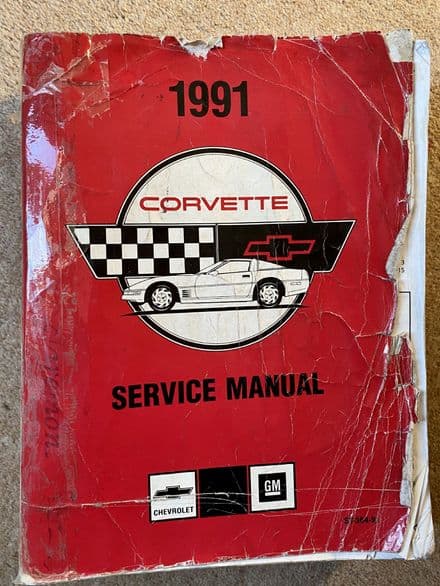 GM  OEM Shop Manual 1991 C4 Corvette ST-364-91