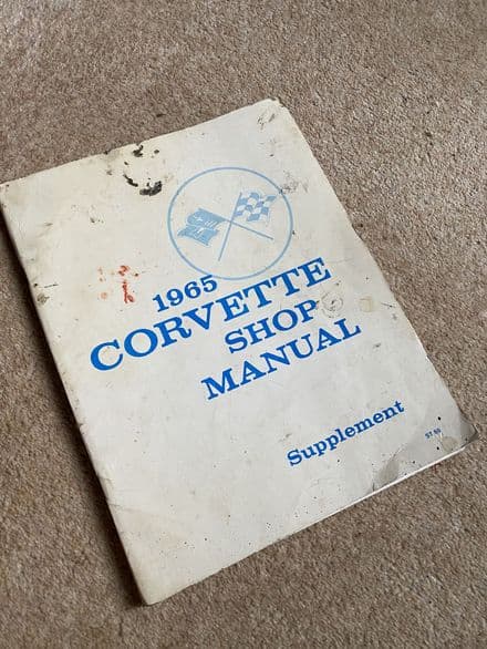GM OEM Shop Manual Supplement 1965  Corvette ST-60 inc Disc Brakes