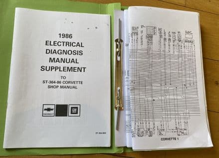 GM  Reprint OEM Shop Manual  8A Electrical Diagnosis Supplement 1986  C4 Corvette ST-364-86-EDM