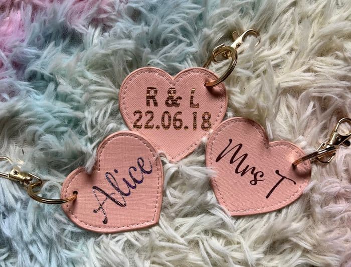 Eliza T Heart Key Ring/Bag Charm - Customised
