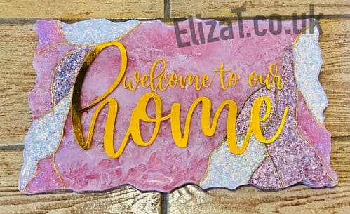 Eliza T Large Wall Plaque - Welcome to our Home
