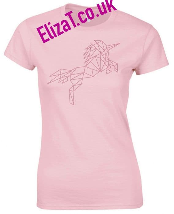 Eliza T Tee Imperfectly Perfect Geometric Unicorn - Powdered Rose