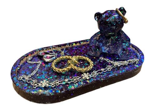 Eliza T Trinket Tray with Bear - Various colours