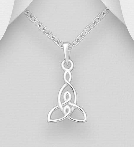 925 Sterling Silver Celtic Pendant & Chain