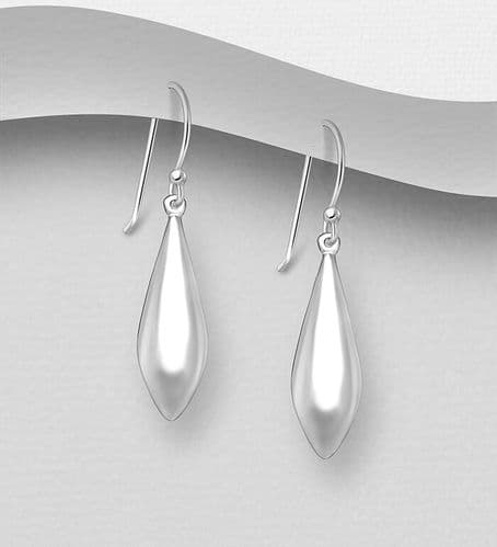 925 Sterling Silver Droplet Drop Earrings