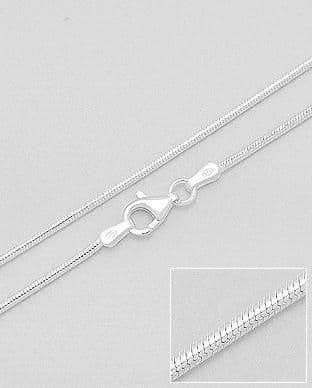 925 Sterling Silver Snake Chains - Made in Italy - Available in 16,18,20 inches