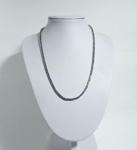 925 - Sterling Silver Solid Hand Crafted Balinese Style Necklace.