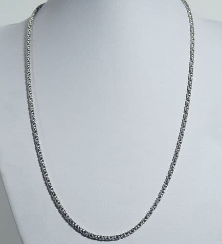 925 - Sterling Silver Solid Hand Crafted Twisted Necklace.