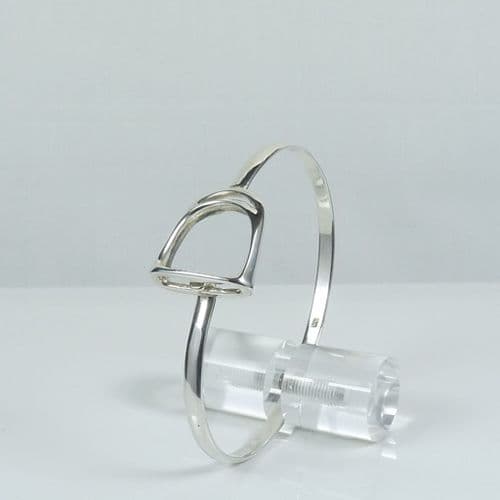 925 Sterling Silver Solid Stirrup Bangle That Opens