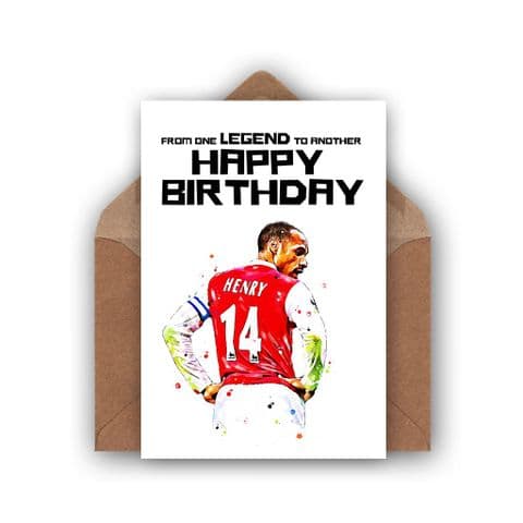 Arsenal Birthday Card | Thierry Henry Birthday Card