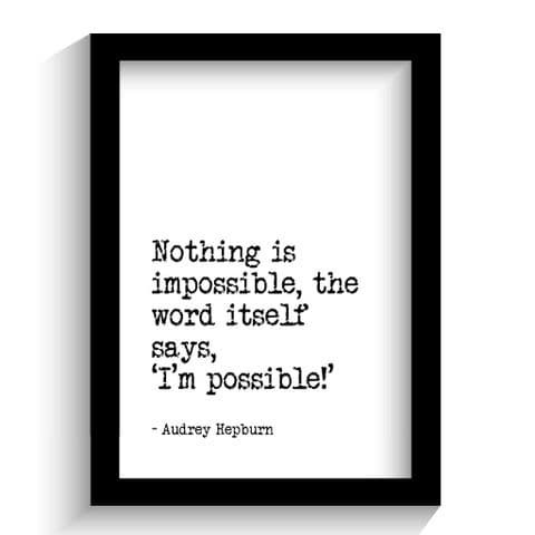 Audrey Hepburn Quote | Inspirational Quote | Motivational Quote | Mindfulness Quote