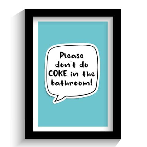 Coke in the Bathroom Print | Bathroom Art Print | Bathroom Wall Art | Funny Bathroom Print (1)