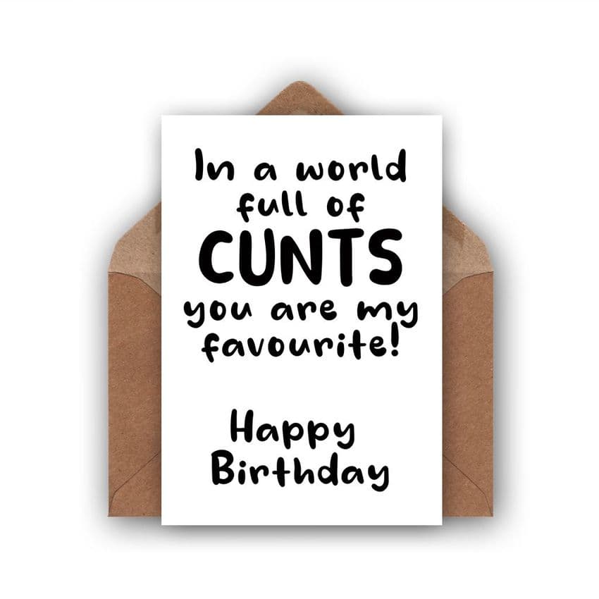 Cunts Birthday Card | Rude Card