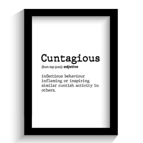 Definition Print | Definition of Cuntagious