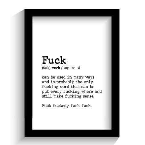 Definition Print | Definition of Fuck