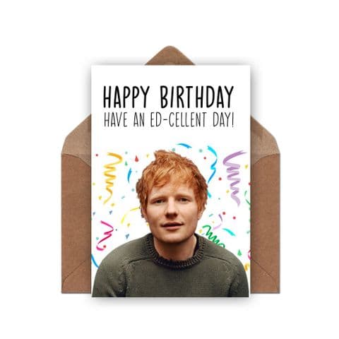 Ed Sheeran Birthday Card