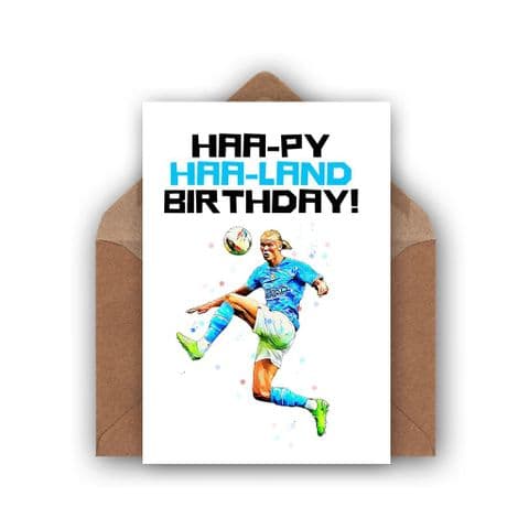 Erling Haaland Birthday Card | Manchester City Birthday Card