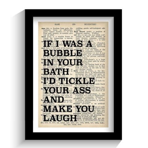 Funny Bathroom Print | Bubbles!