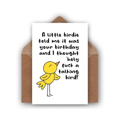 Funny Birthday Card | A Little Birdie Told Me!