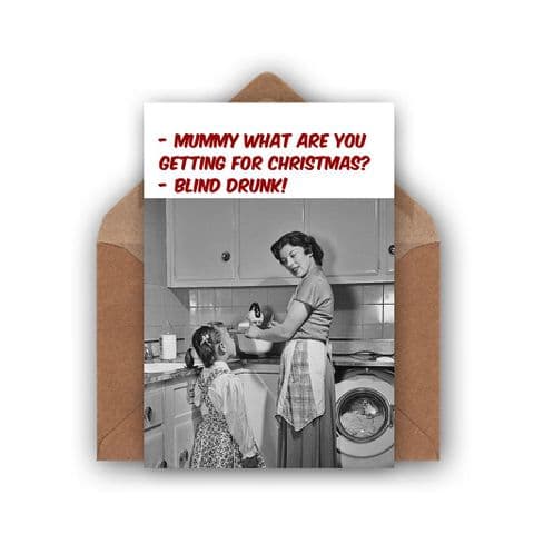 Funny Christmas Card | Blind Drunk!