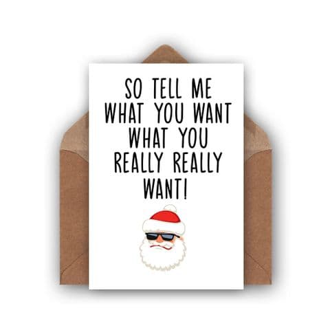 Funny Christmas Card | Really Want!