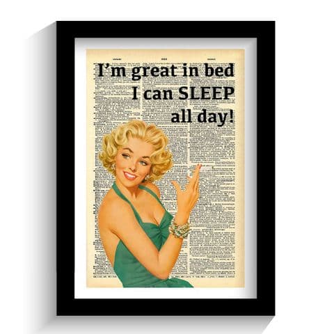 Funny Retro Style Print | Great in Bed!