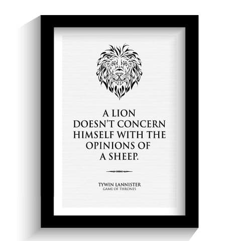 Game of Thrones Quote Print | Lion & Sheep