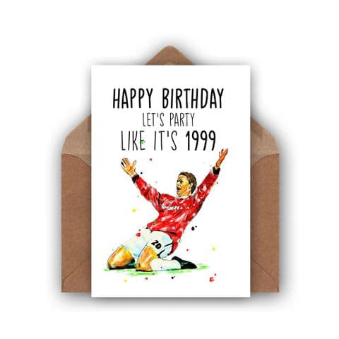 Manchester United Birthday Card | 1999  Card | Ole Card