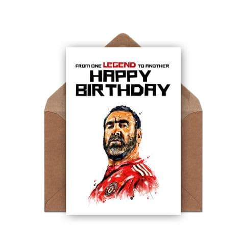 Manchester United Card | Man Utd Card | Birthday Card | Eric Cantona Card