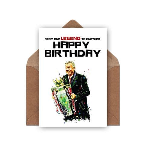 Manchester United Card | Man Utd Card | Birthday Card | Sir Alex Ferguson Card