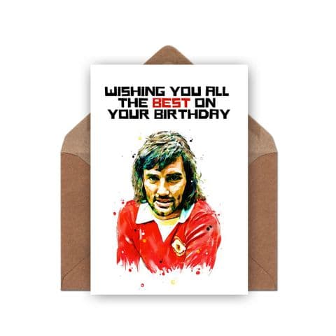 Manchester United Card | Man Utd Card | George Best Birthday Card