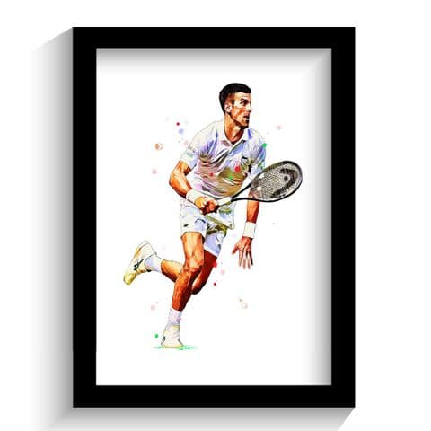 Novak Djokovic Art Print l Tennis Wall Art | Tennis Illustration Art | Tennis Print Poster