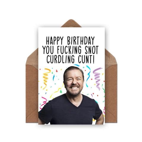Ricky Gervais Birthday Card | Funny Birthday Card