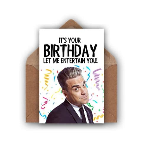 Robbie Williams Birthday Card