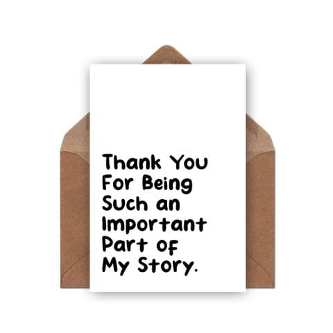 Thank You Card | Part of My Story