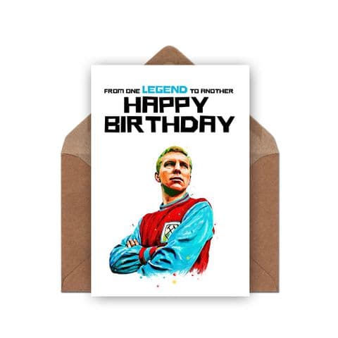 West Ham United Birthday Card | Bobby Moore Card